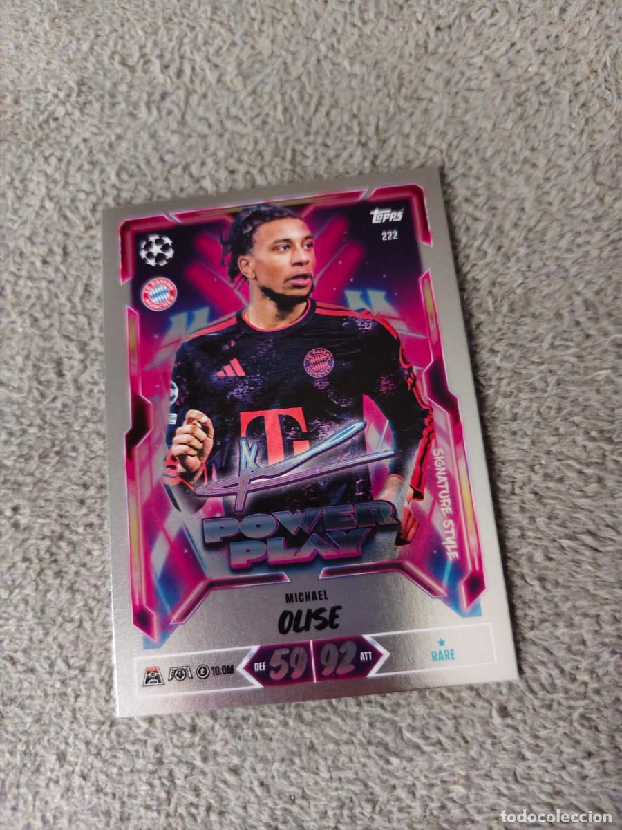 Cromos de f&uacute;tbol: 222 MATCH ATTAX 26/27 MICHAEL OLISE BAYERN MUNICH POWER PLAY SIGNATURE STYLE 2026 2027 TOPPS AAU
