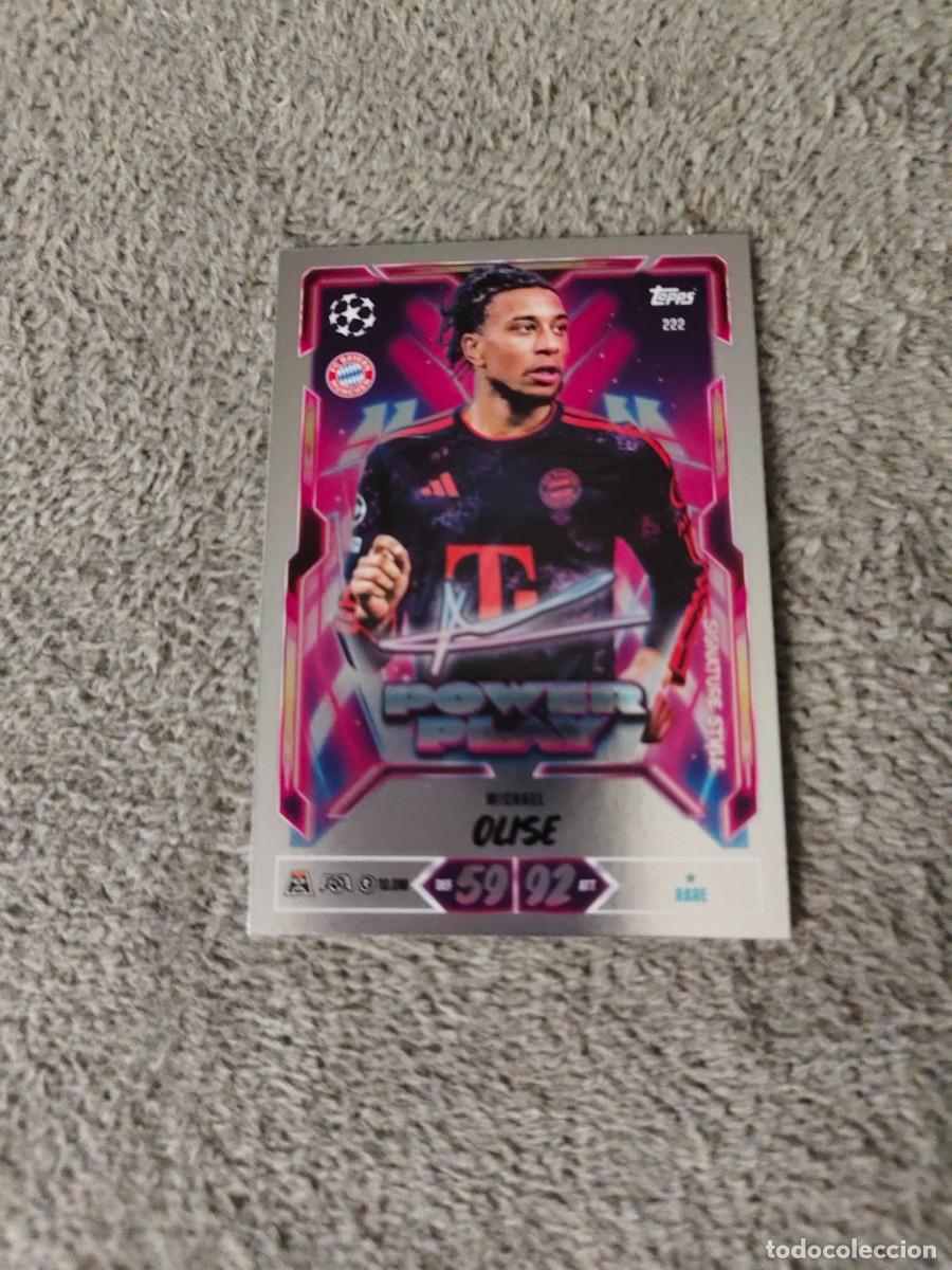 Cromos de f&uacute;tbol: 222 MATCH ATTAX 26/27 MICHAEL OLISE BAYERN MUNICH POWER PLAY SIGNATURE STYLE 2026 2027 TOPPS AAU
