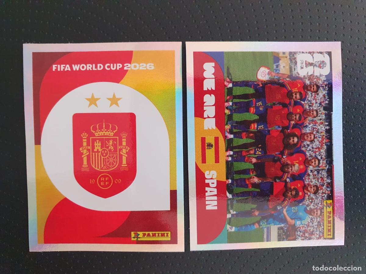 Cromos de f&uacute;tbol: FIFA WORLD CUP 2026 ESP 1 BIS + 13 BIS ACTUALIZACION PANINI