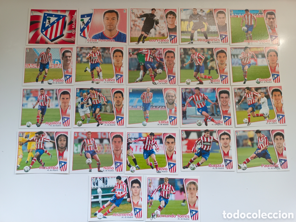 Cromos de f&uacute;tbol: ESTE 2004-2005 22 CROMOS ATLETICO MADRID.EXCELENTE ESTADO SIN PEGAR