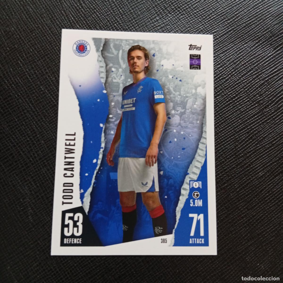 Cromos de f&uacute;tbol: 385 TODD CANTWELL RANGERS TOPPS MATCH ATTAX 2023 2024 FUTBOL CROMO 23 24 - A217 PG43