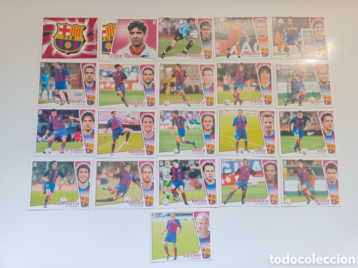 Cromos de f&uacute;tbol: ESTE 2004-2005 21 CROMOS F.C BARCELONA.EXCELENTE ESTADO SIN PEGAR
