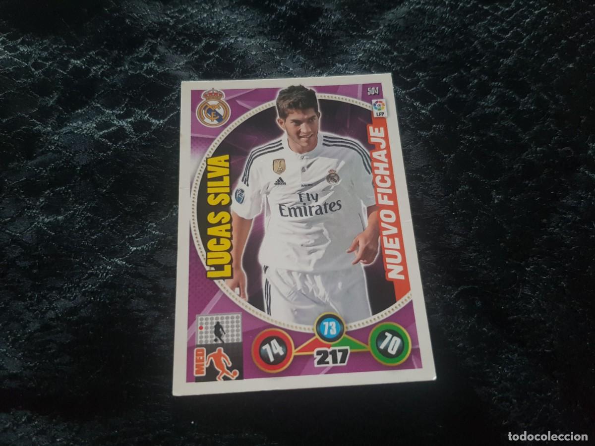 Cromos de f&uacute;tbol: Cromo Nuevo Fichaje 504 Lucas Silva (Real Madrid) Adrenalyn 2014/2015 14/15