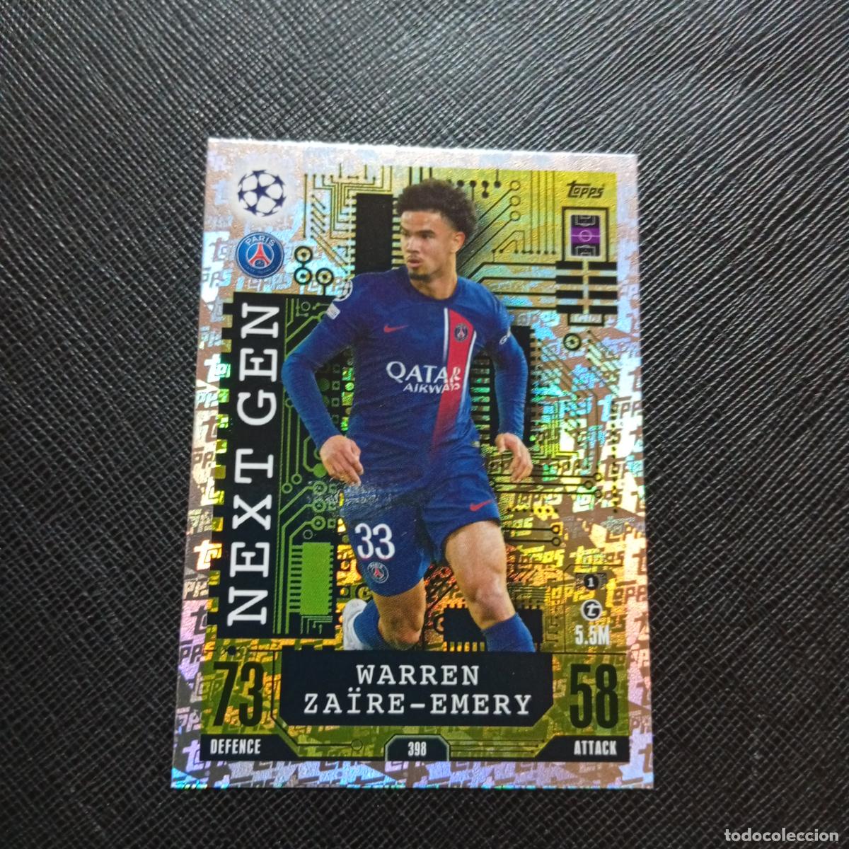 Cromos de f&uacute;tbol: 398 ZAIRE EMERY PSG TOPPS MATCH ATTAX 2023 2024 FUTBOL CROMO 23 24 - A217 PG44 NEXT GEN