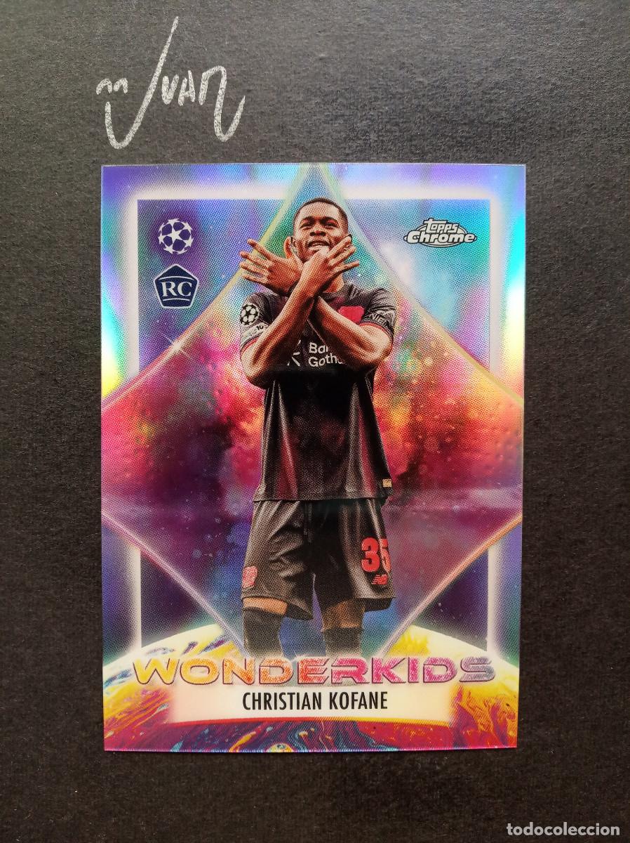 Cromos de f&uacute;tbol: WK 19 WONDERKIDS KOFANE BAYER LEVERKUSEN CAMERUN ⚽ TOPPS &reg; CHROME UCC UEFA 2025 2026 25 26 NUEVO