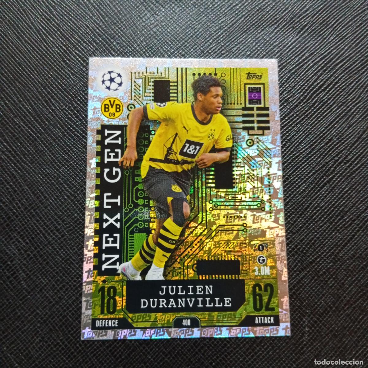 Cromos de f&uacute;tbol: 400 DURANVILLE BORUSSIA DORTMUND TOPPS MATCH ATTAX 2023 2024 FUTBOL CROMO 23 24 - A217 PG45 NEXT GEN