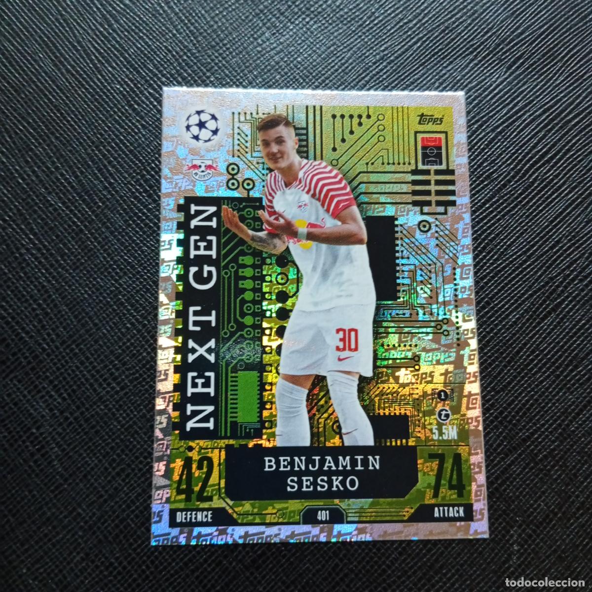 Cromos de f&uacute;tbol: 401 BENAJMIN SESKO RB LEIPZIG TOPPS MATCH ATTAX 2023 2024 FUTBOL CROMO 23 24 - A217 PG45 NEXT GEN