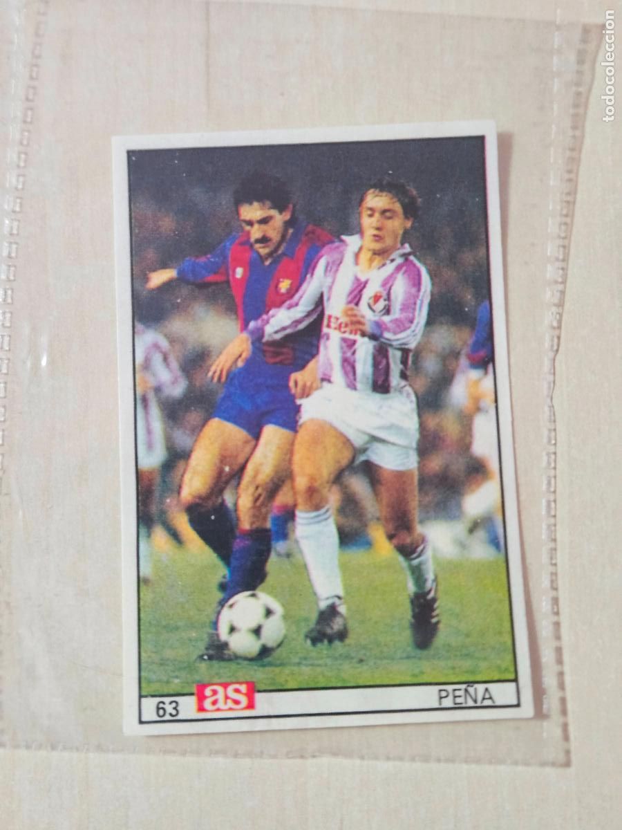 Cromos de f&uacute;tbol: 63 PE&Ntilde;A - REAL VALLADOLID - AS 1986 1987 CROMO FUTBOL LIGA 86 87 - CROMO RECUPERADO