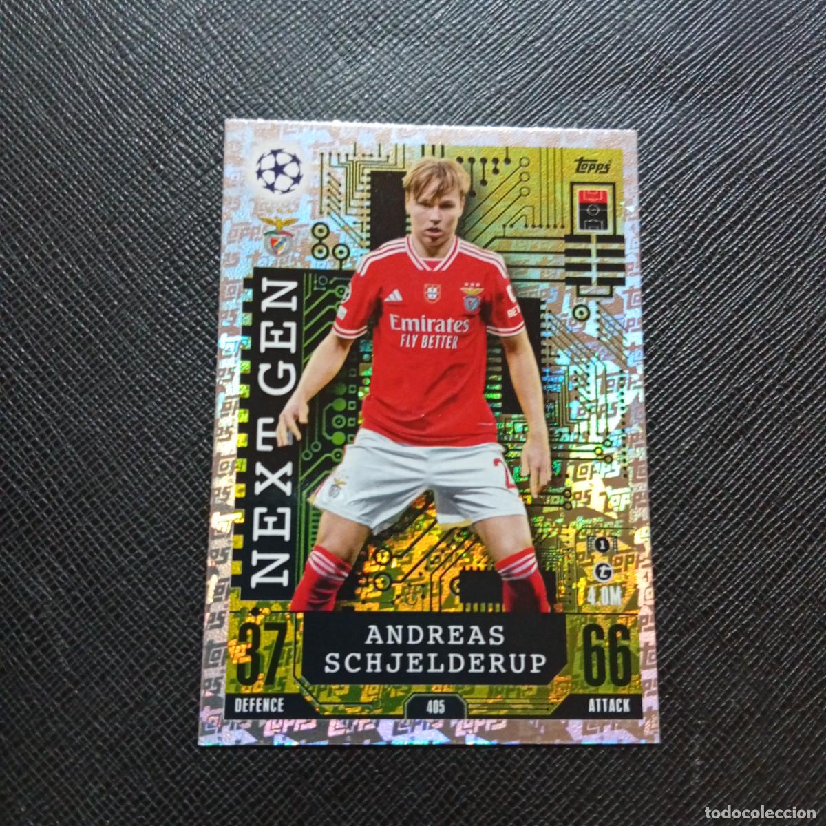Cromos de f&uacute;tbol: 405 SCHJELDERUP BENFICA TOPPS MATCH ATTAX 2023 2024 FUTBOL CROMO 23 24 - A217 PG45 NEXT GEN