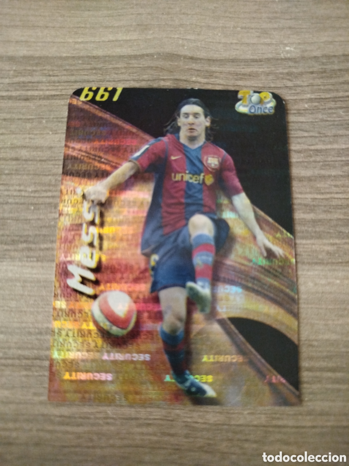 Cromos de Futebol: Mundicromo 2007/08.F.C.Barcelona.Messi (ERROR,PUNTAS REDONDAS Y PUNTAS CUADRADRAS).