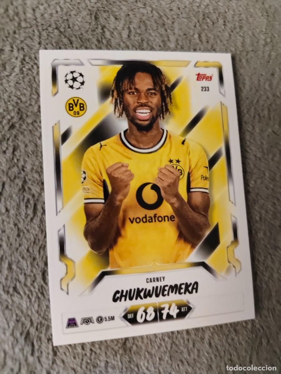 Cromos de Futebol: 233 MATCH ATTAX 26/27 CARNEY CHUKWUEMEKA BORUSSIA DORTMUND BASE CARD 2026 2027 TOPPS UCC AAU