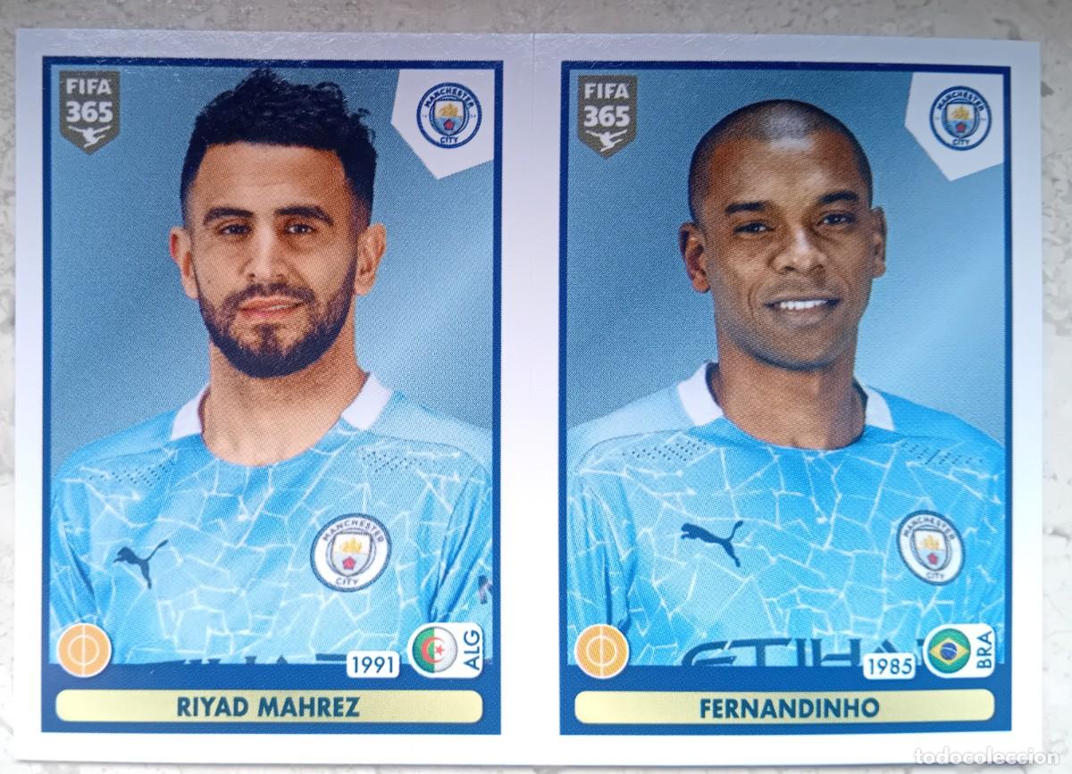 Fu&szlig;ball-Sticker: Figurina Panini 2020-21 Cromo Fifa 365 2021 Mahrez Fernandinho Manchester City n 52