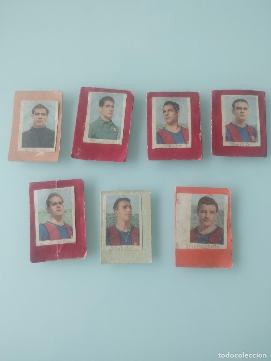 Cartes &agrave; collectionner de Football: Lote 7 cromos antiguos F.C. BARCELONA temporada 1953-1954-1955.