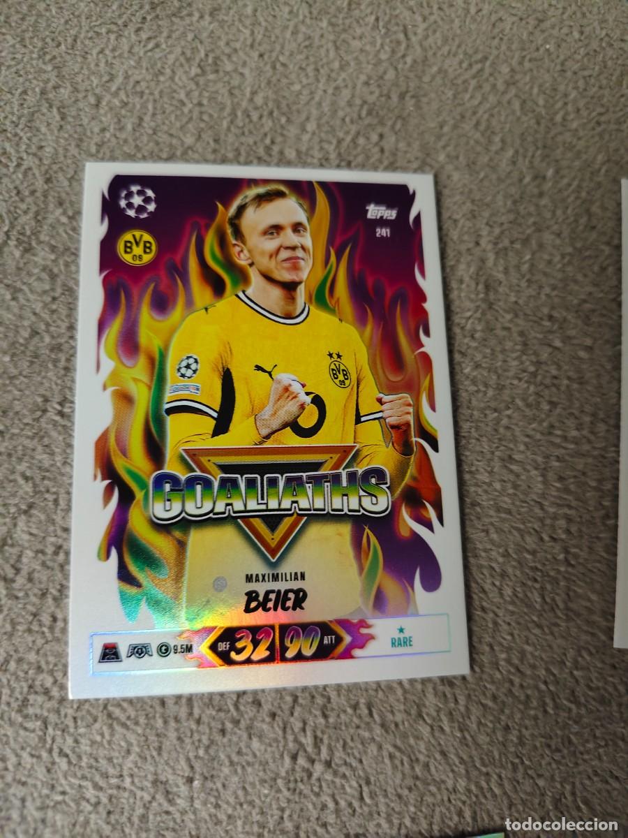 Cromos de f&uacute;tbol: 241 MATCH ATTAX 26/27 MAXIMILIAN BEIER BORUSSIA DORTMUND GOALIATHS 2026 2027 TOPPS UCC AAU