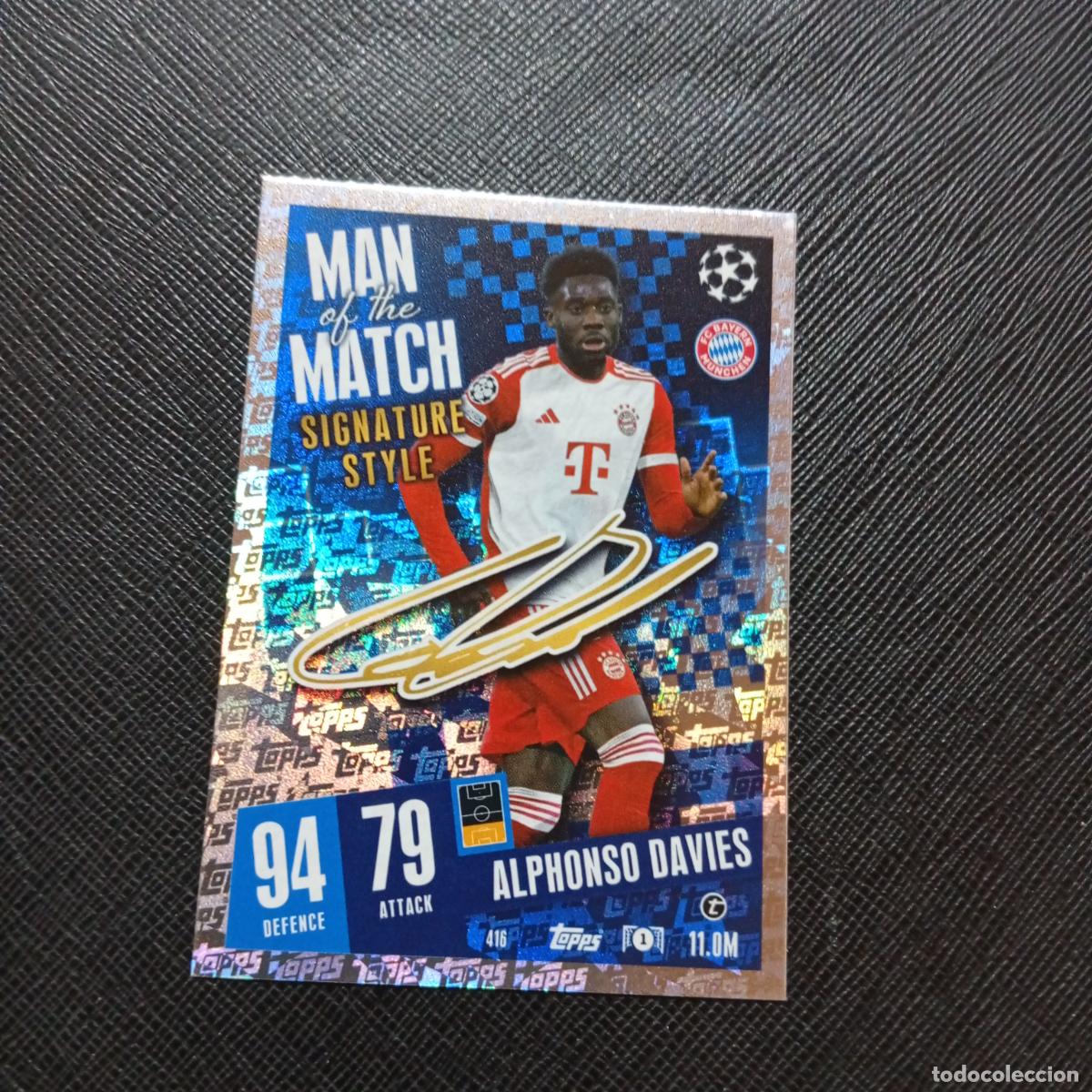 Cromos de f&uacute;tbol: 416 DAVIES BAYERN MUNICH TOPPS MATCH ATTAX 2023 2024 FUTBOL 23 24 - A217 PG46 MAN OF THE MATCH