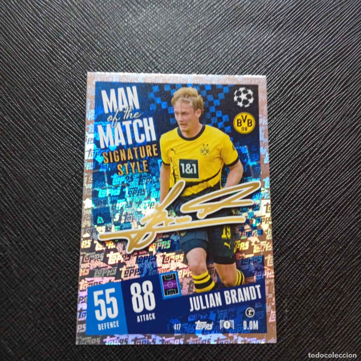 Cromos de f&uacute;tbol: 417 JULIAN BRANDT BORUSSIA TOPPS MATCH ATTAX 2023 2024 FUTBOL 23 24 - A217 PG46 MAN OF THE MATCH