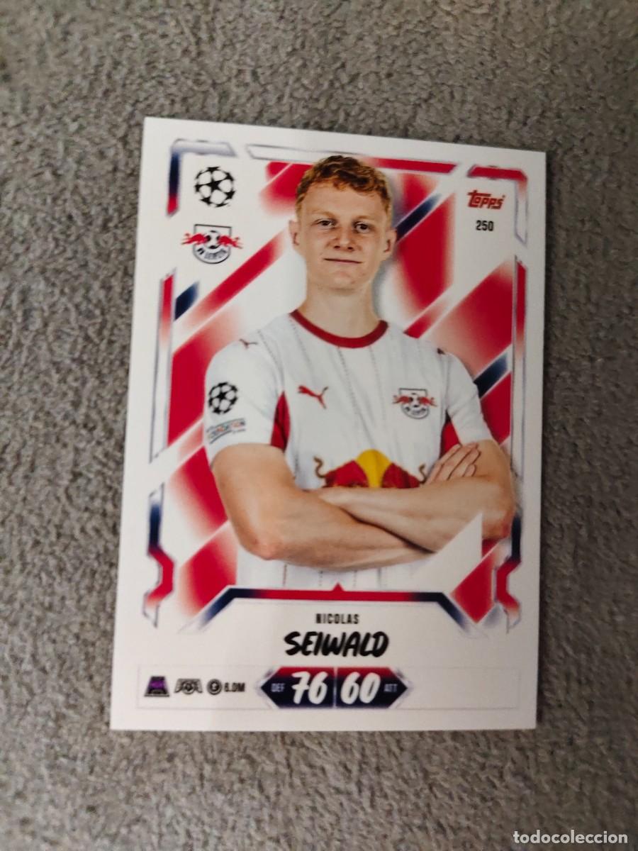 Cromos de f&uacute;tbol: 250 MATCH ATTAX 26/27 NICOLAS SEIWALD RB LEIPZIG BASE CARD 2026 2027 TOPPS UCC AAU