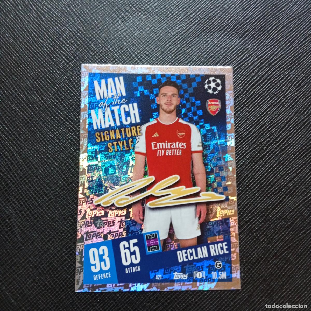 Cromos de f&uacute;tbol: 421 DECLAN RICE ARSENAL TOPPS MATCH ATTAX 2023 2024 FUTBOL 23 24 - A217 PG47 MAN OF THE MATCH