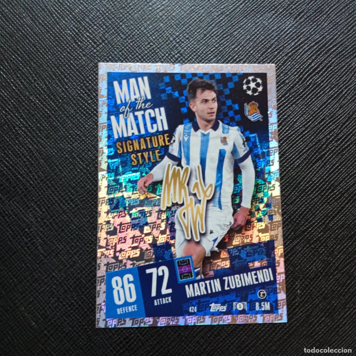Cromos de f&uacute;tbol: 424 ZUBIMENDI REAL SOCIEDAD TOPPS MATCH ATTAX 2023 2024 FUTBOL 23 24 - A217 PG47 MAN OF THE MATCH