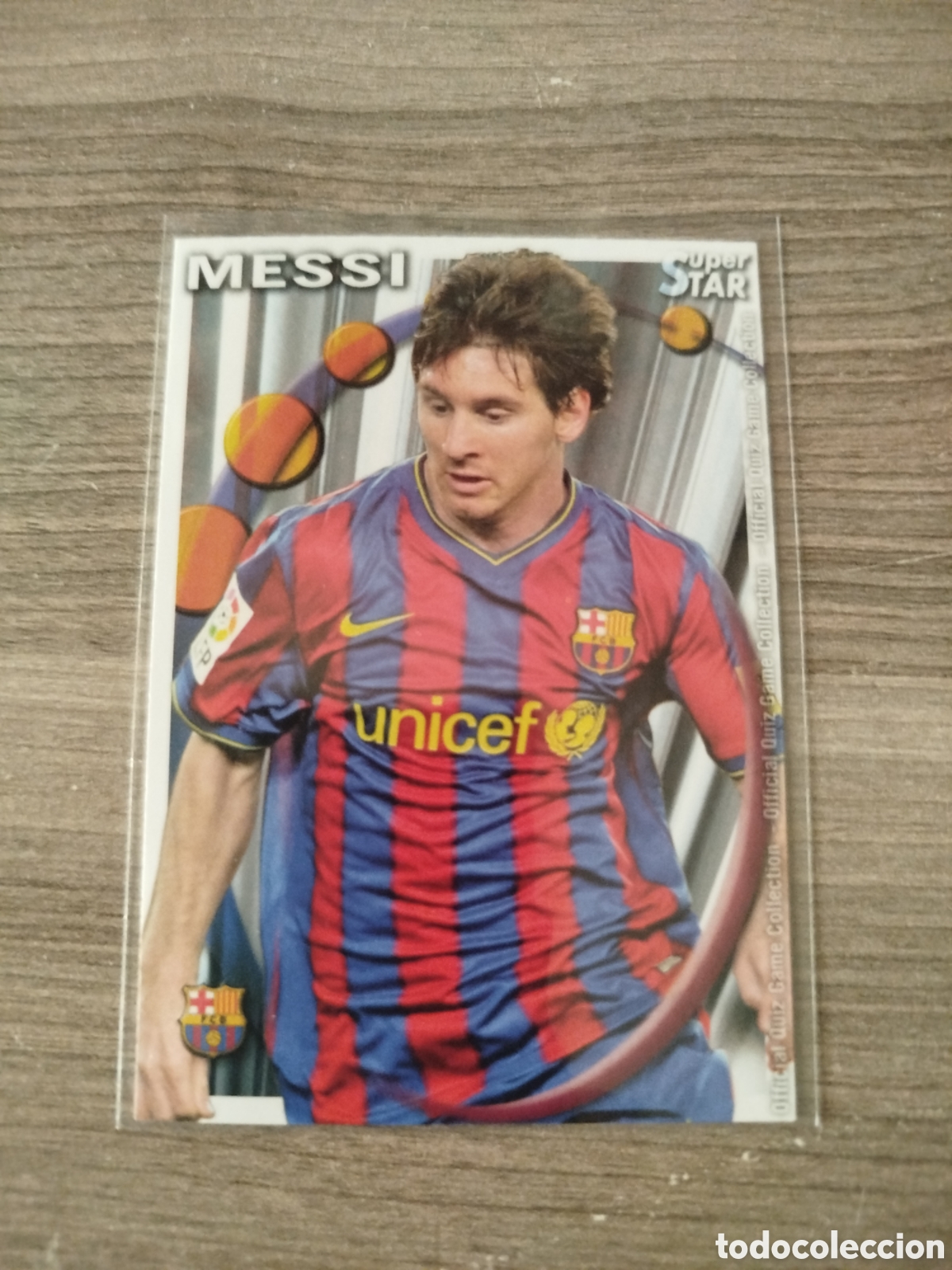Cromos de f&uacute;tbol: Mundicromo 2010/2011.F.C.Barcelona.MESSI (SUPER STAR, VERSI&Oacute;N MATE).