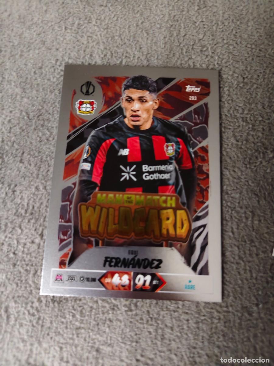 Cromos de f&uacute;tbol: 293 MATCH ATTAX 26/27 EQUI FERN&Aacute;NDEZ BAYER LEVERKUSEN MAN OF THE WILDCARD 2026 2027 TOPPS UCC AAU