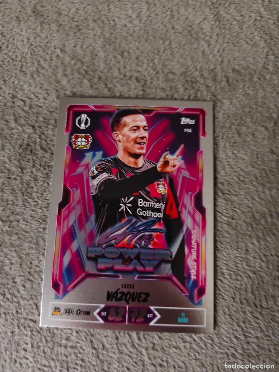 Cromos de f&uacute;tbol: 294 MATCH ATTAX 26/27 LUCAS V&Aacute;ZQUEZ BAYER LEVERKUSEN POWER PLAY SIGNATURE STYLE 2026 2027 TOPPS UCC