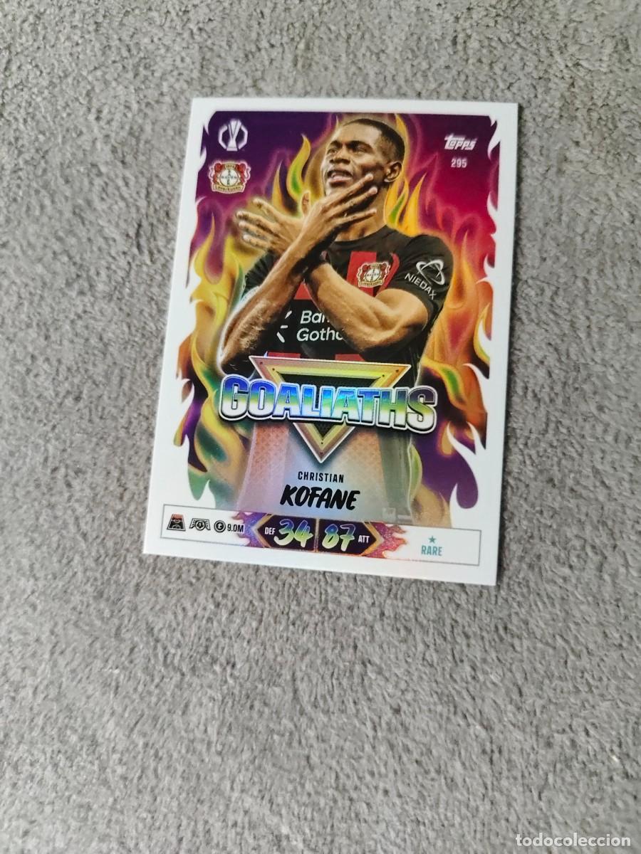 Cromos de f&uacute;tbol: 295 MATCH ATTAX 26/27 CHRISTIAN KOFANE BAYER 04 LEVERKUSEN GOALIATHS 2026 2027 TOPPS UCC AAU