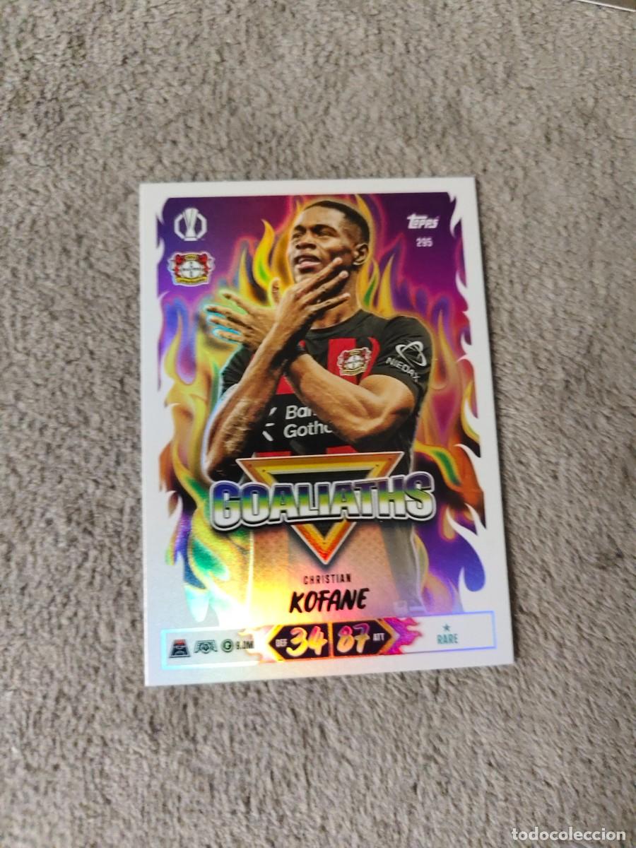 Cromos de f&uacute;tbol: 295 MATCH ATTAX 26/27 CHRISTIAN KOFANE BAYER 04 LEVERKUSEN GOALIATHS 2026 2027 TOPPS UCC AAU