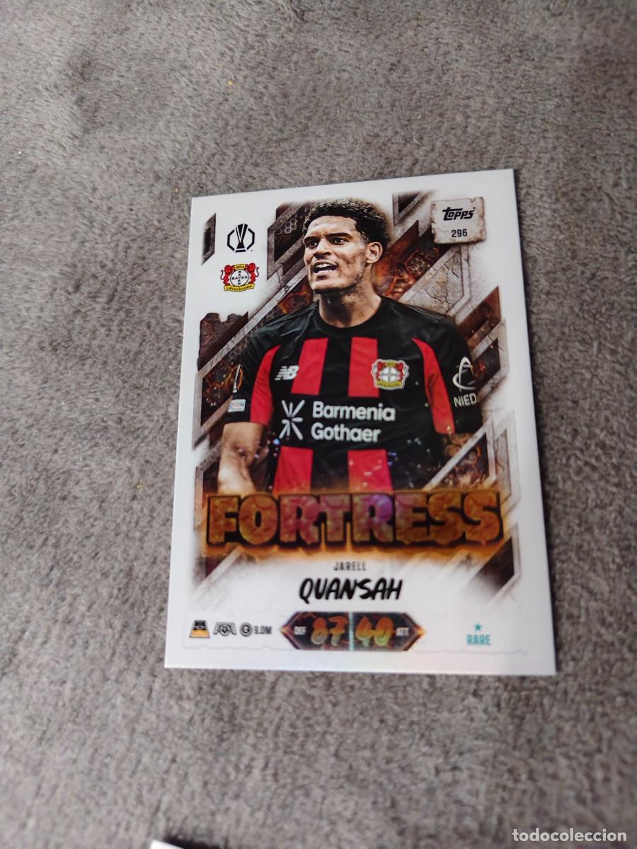 Cromos de f&uacute;tbol: 296 MATCH ATTAX 26/27 JARELL QUANSAH BAYER 04 LEVERKUSEN FORTRESS 2026 2027 TOPPS UCC AAU