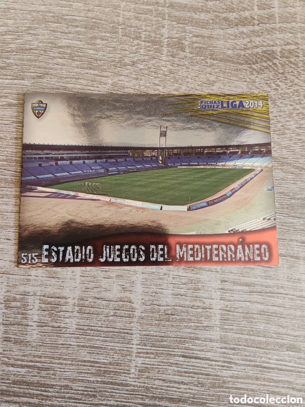 Cromos de f&uacute;tbol: Mundicromo las fichas de la liga 2014 514 estadio Juegos del Mediterr&aacute;neo brillo liso