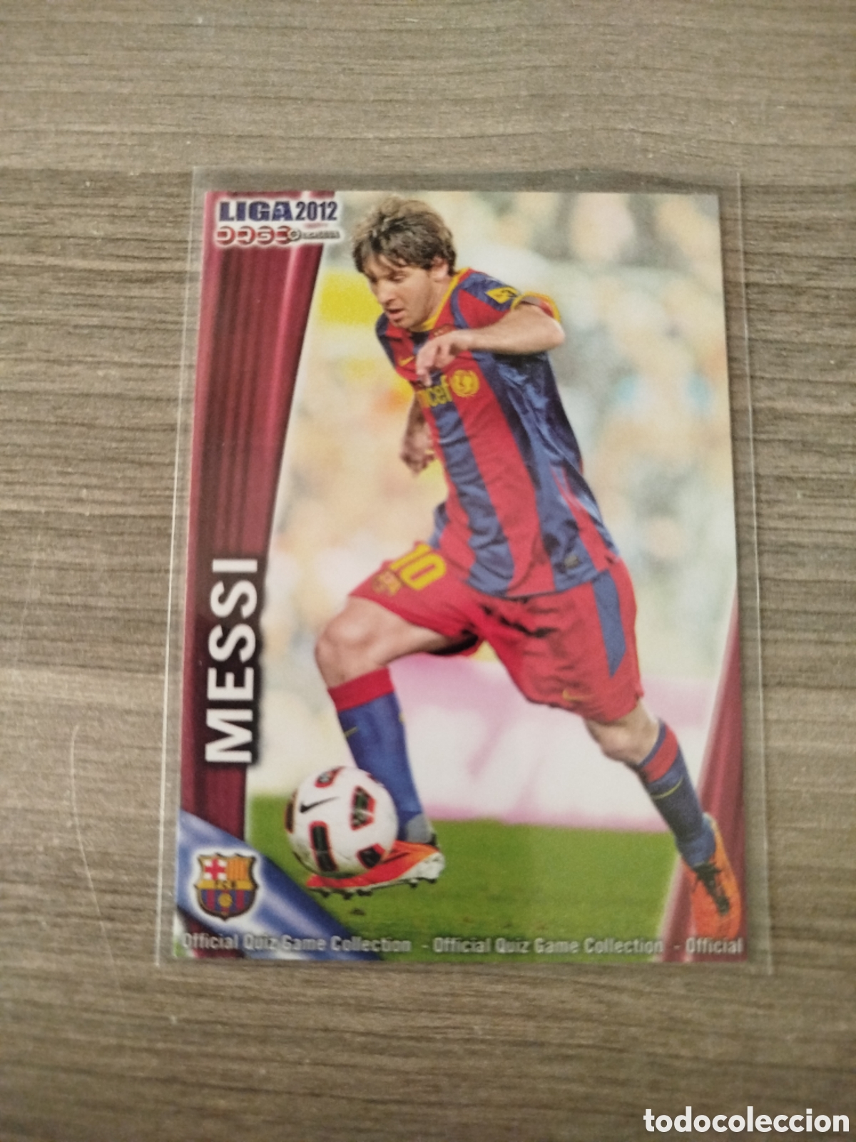 Cromos de f&uacute;tbol: Mundicromo 2011/12.F.C.BARCELONA.MESSI (CORREGIDO.RESPUESTA, A:PEL&Eacute;).
