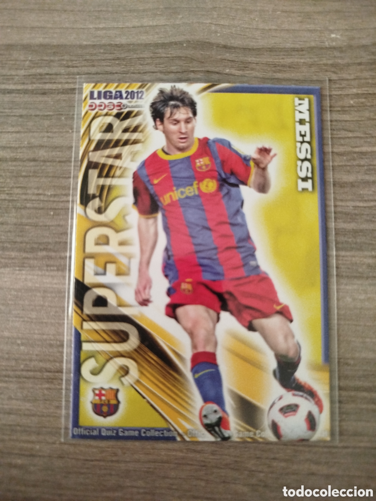 Football Stickers: Mundicromo 2011/12.F.C.BARCELONA.MESSI (SUPERSTAR, VERSI&Oacute;N MATE).