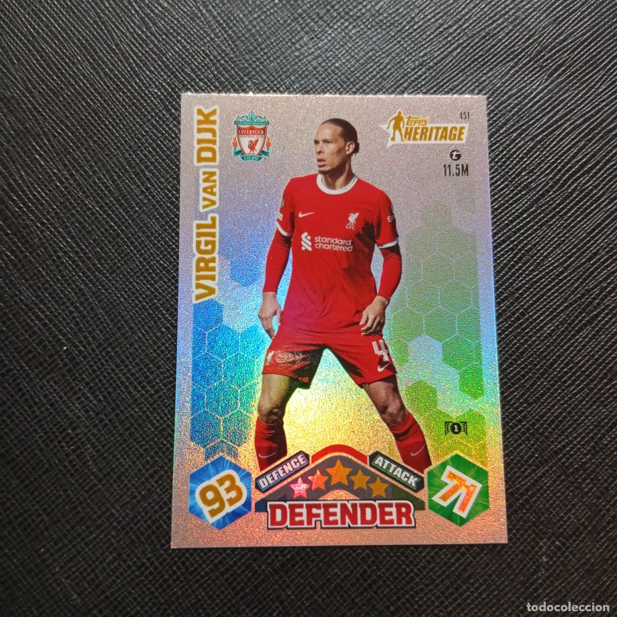 Cromos de f&uacute;tbol: 451 VIRGIL VAN DIJK LIVERPOOL TOPPS MATCH ATTAX 2023 2024 FUTBOL CROMO 23 24 - A217 PG50