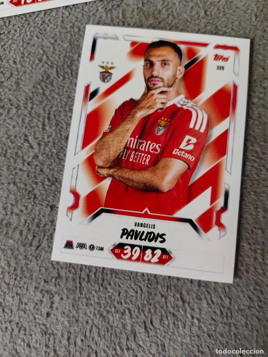 Cromos de f&uacute;tbol: 326 MATCH ATTAX 26/27 VANGELIS PAVLIDIS SL BENFICA BASE CARD 2026 2027 TOPPS UCC AAU