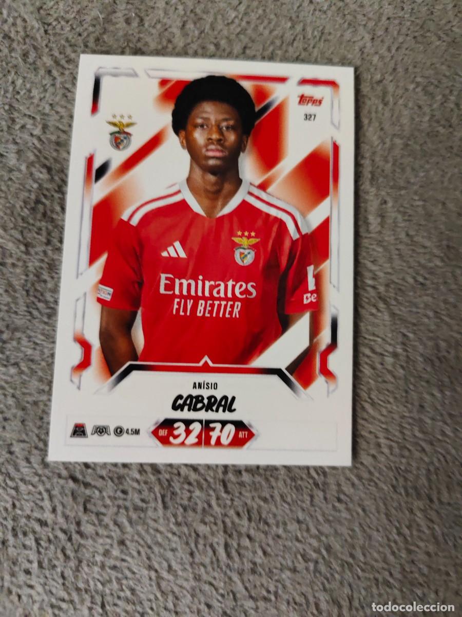 Cromos de f&uacute;tbol: 327 MATCH ATTAX 26/27 AN&Iacute;SIO CABRAL SL BENFICA BASE CARD 2026 2027 TOPPS UCC AAU