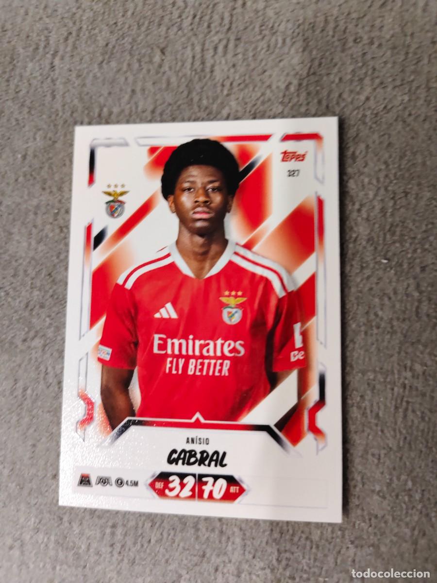 Cromos de f&uacute;tbol: 327 MATCH ATTAX 26/27 AN&Iacute;SIO CABRAL SL BENFICA BASE CARD 2026 2027 TOPPS UCC AAU