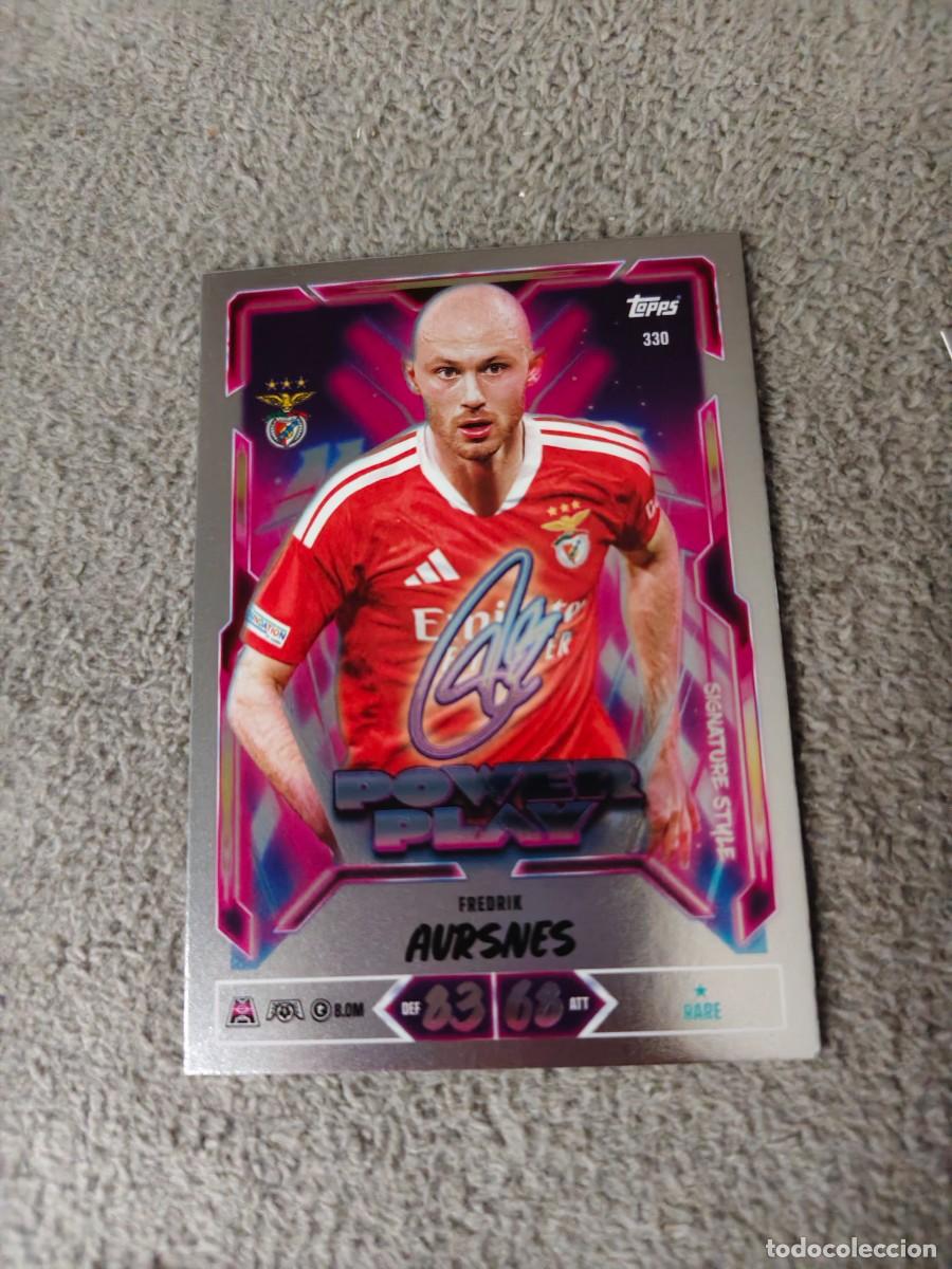 Cromos de f&uacute;tbol: 330 MATCH ATTAX 26/27 FREDRIK AURSNES SL BENFICA POWER PLAY SIGNATURE STYLE 2026 2027 TOPPS UCC AAU