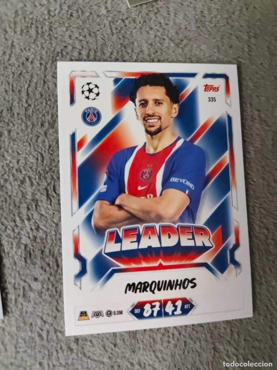 Cromos de f&uacute;tbol: 335 MATCH ATTAX 26/27 MARQUINHOS PARIS SAINT-GERMAIN LEADER 2026 2027 TOPPS UCC AAU