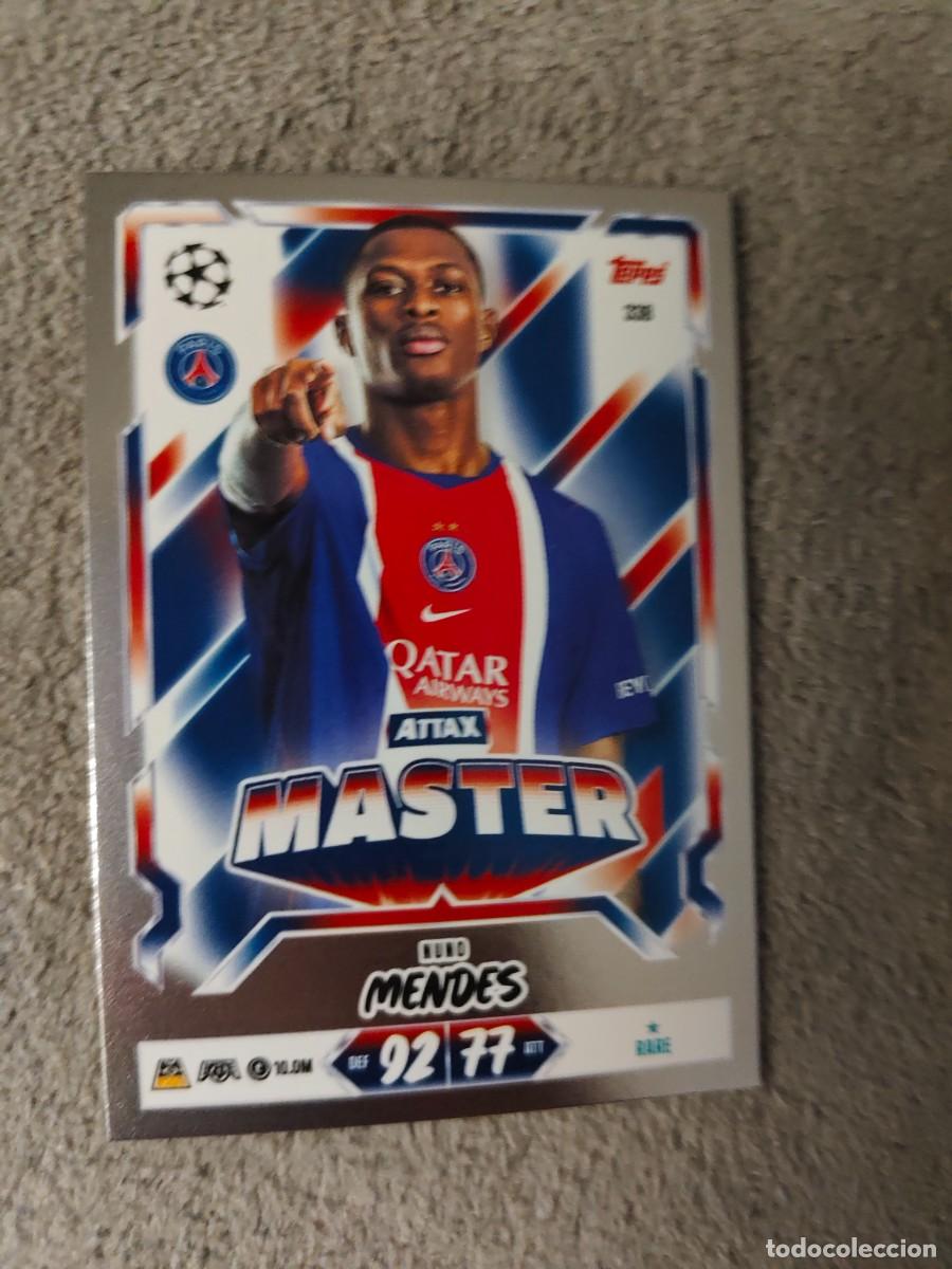 Cromos de f&uacute;tbol: 338 MATCH ATTAX 26/27 NUNO MENDES PARIS SAINT-GERMAIN MASTER 2026 2027 TOPPS UCC AAU