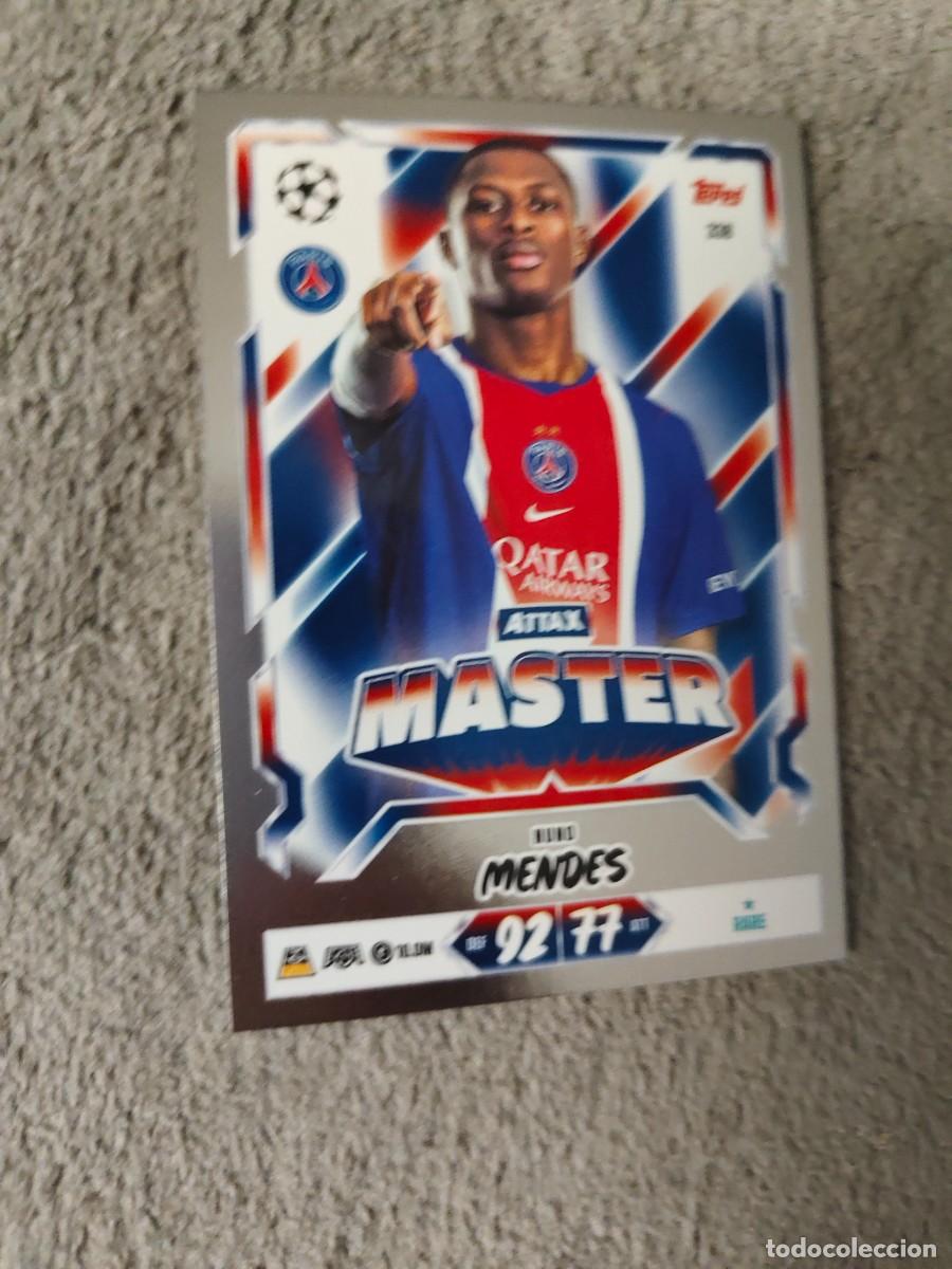 Cromos de f&uacute;tbol: 338 MATCH ATTAX 26/27 NUNO MENDES PARIS SAINT-GERMAIN MASTER 2026 2027 TOPPS UCC AAU