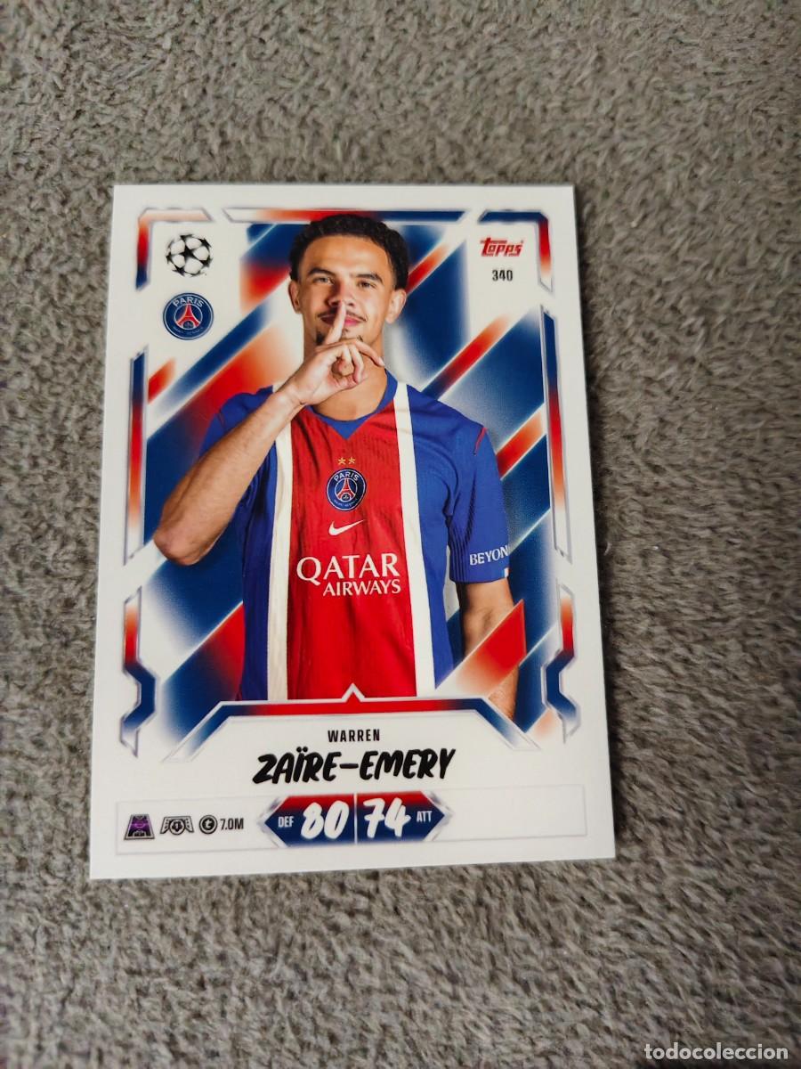 Cromos de f&uacute;tbol: 340 MATCH ATTAX 26/27 WARREN ZA&Iuml;RE-EMERY PARIS SAINT-GERMAIN BASE CARD 2026 2027 TOPPS UCC AAU