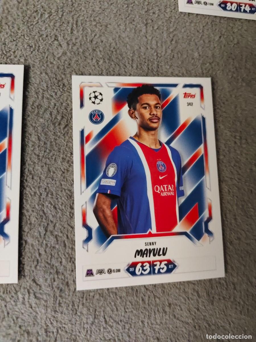 Cromos de f&uacute;tbol: 342 MATCH ATTAX 26/27 SENNY MAYULU PARIS SAINT-GERMAIN BASE CARD 2026 2027 TOPPS UCC AAU