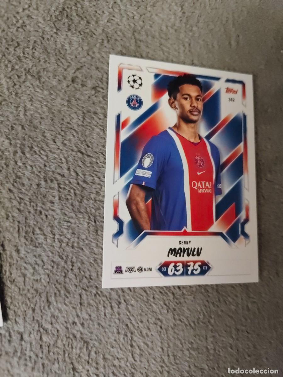 Cromos de f&uacute;tbol: 342 MATCH ATTAX 26/27 SENNY MAYULU PARIS SAINT-GERMAIN BASE CARD 2026 2027 TOPPS UCC AAU