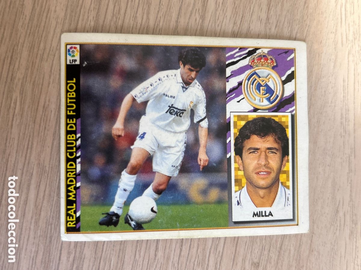 Cromos de f&uacute;tbol: MILLA BAJA REAL MADRID LIGA ESTE 1997 1998 97 98 NUNCA PEGADO SIN PEGAR