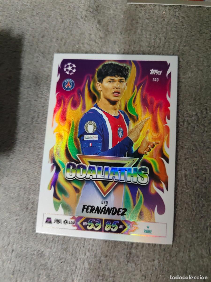 Cromos de f&uacute;tbol: 349 MATCH ATTAX 26/27 DRO FERN&Aacute;NDEZ PARIS SAINT-GERMAIN GOALIATHS 2026 2027 TOPPS UCC AAU