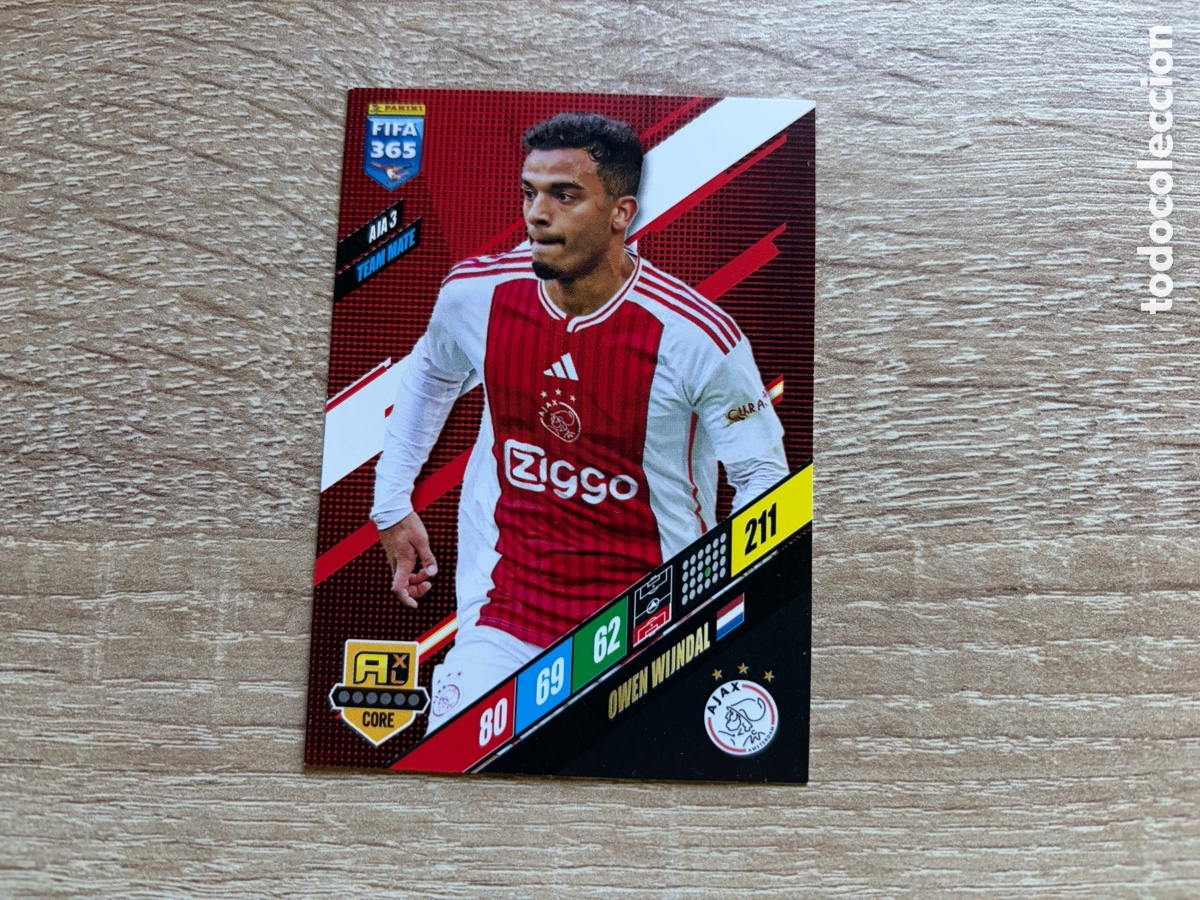 Cromos de f&uacute;tbol: 211 OWEN WIJNDAL TEAM MATE AIA3 AFC AJAX PANINI FIFA 365 2024 ADRENALYN XL