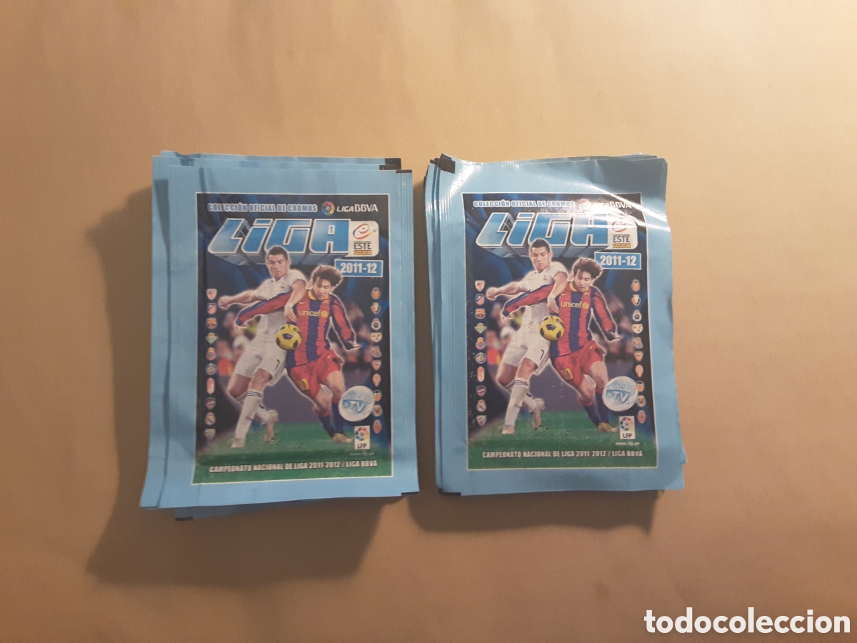 Cromos de f&uacute;tbol: 15 sobres Liga Este 2011/2012