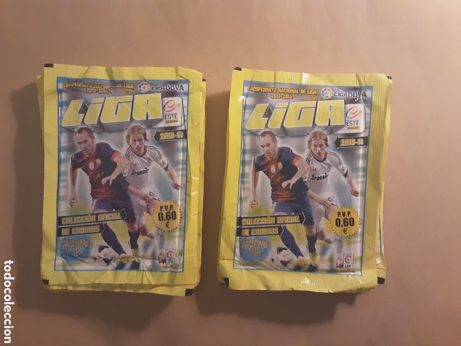 Cromos de f&uacute;tbol: 15 sobres Liga del Este 2013/2014