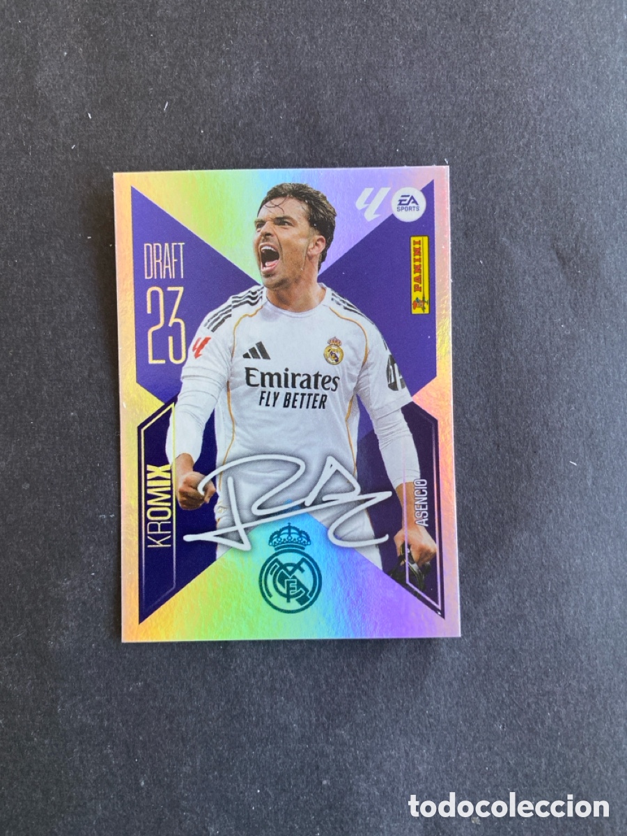 Cromos de f&uacute;tbol: Cromo liga 26/27 R Madrid draft 23 N* 1