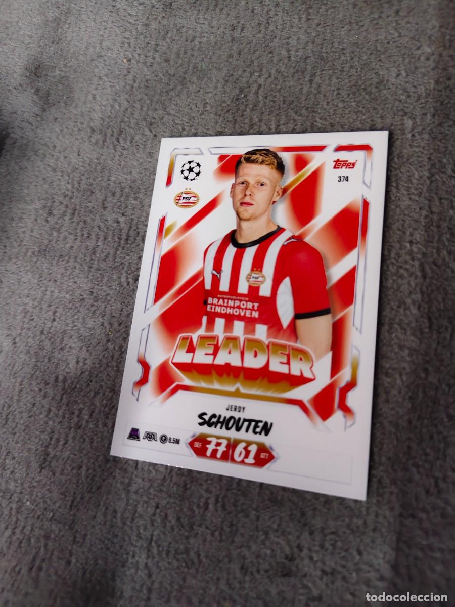 Cromos de f&uacute;tbol: 374 MATCH ATTAX 26/27 JERDY SCHOUTEN PSV EINDHOVEN LEADER 2026 2027 TOPPS UCC AAU